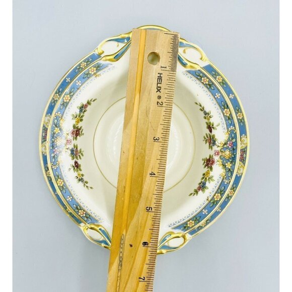 Royal Ivory KPM Chesly Gravy Dish Blue Floral Gold Trim Czech Germany Sauce Bowl - Picture 6 of 7